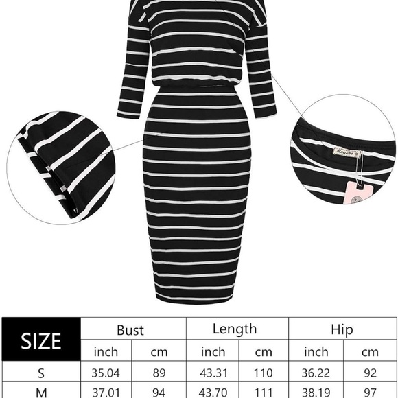 NWT Moyabo Women's 3/4 Sleeve dress with pockets SZ XL - Picture 5 of 11